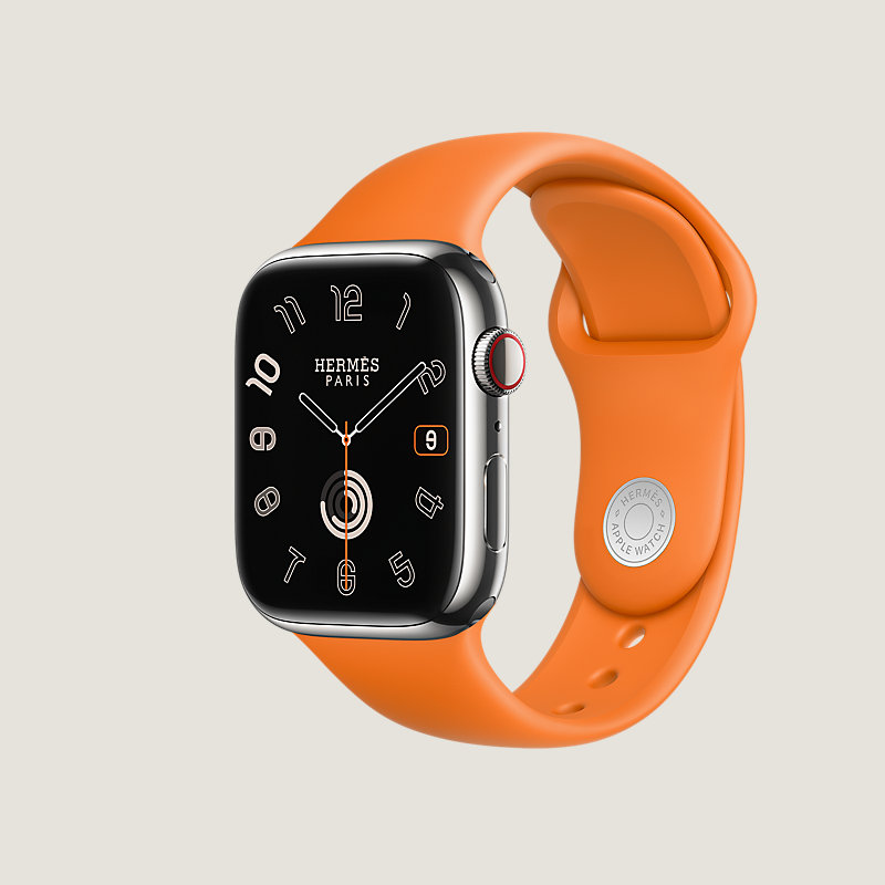 Series 9 case & Band Apple Watch Hermès Single Tour 45 mm | Hermès 